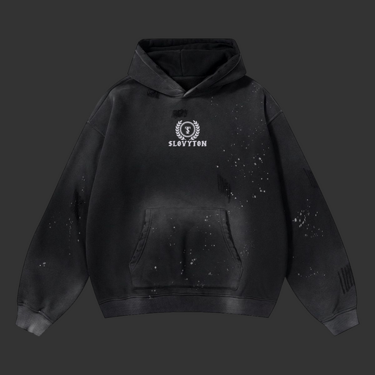 SLOVYTON Vintage Wash Frayed Hoodie