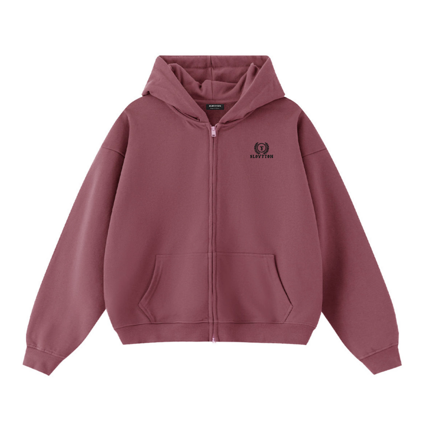 SLOVYTON Unisex Cropped Double-Zip Hoodie (460 GSM)