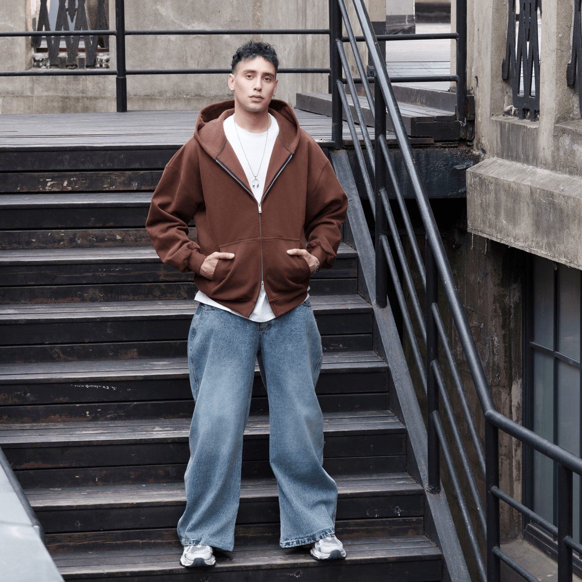 SLOVYTON Unisex Cropped Double-Zip Hoodie (460 GSM)