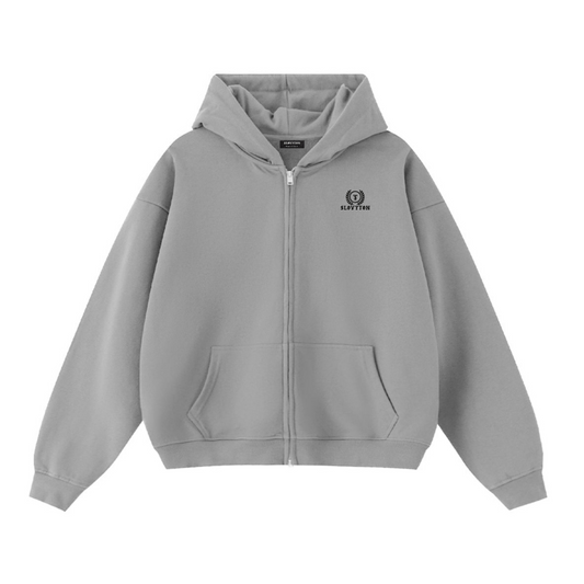 SLOVYTON Unisex Cropped Double-Zip Hoodie (460 GSM)