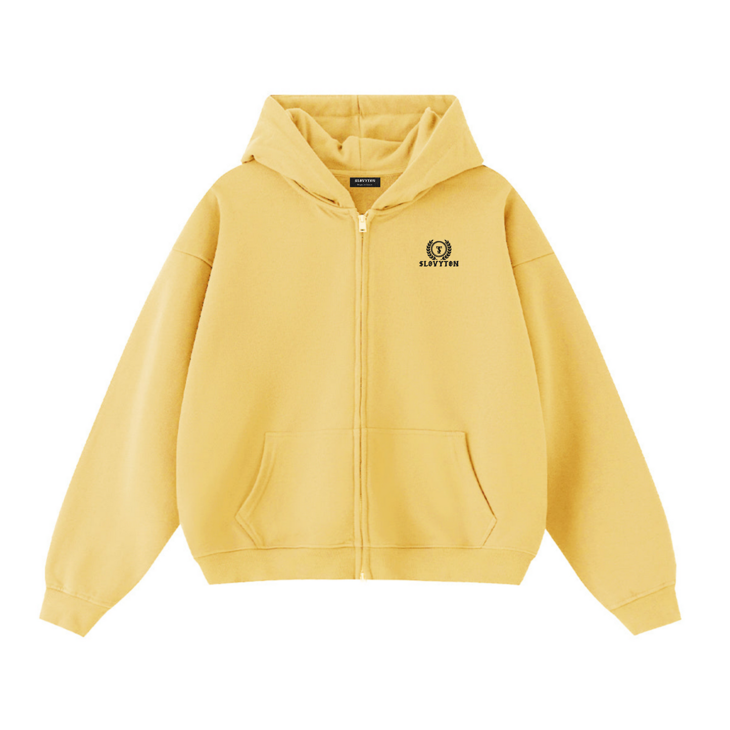 SLOVYTON Unisex Cropped Double-Zip Hoodie (460 GSM)