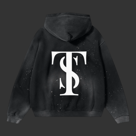 SLOVYTON Vintage Wash Frayed Hoodie