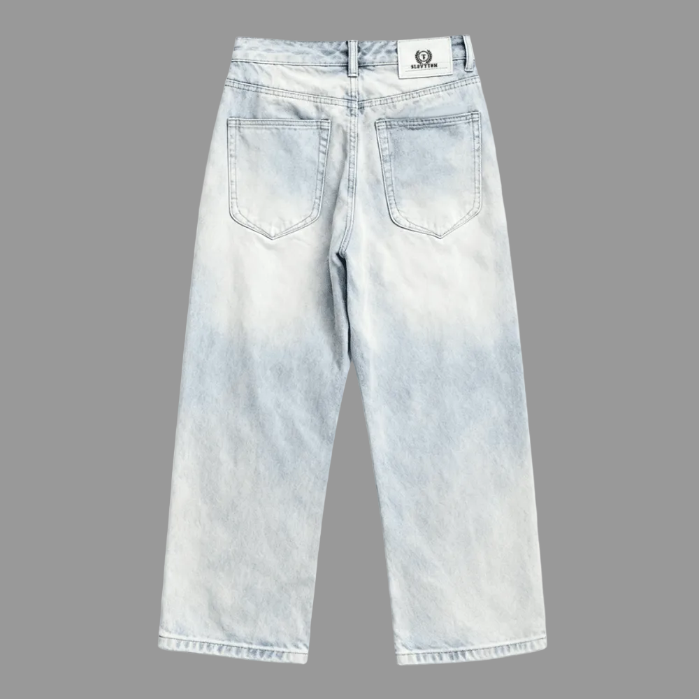 SLOVYTON-Relaxed Wide-Leg Jeans