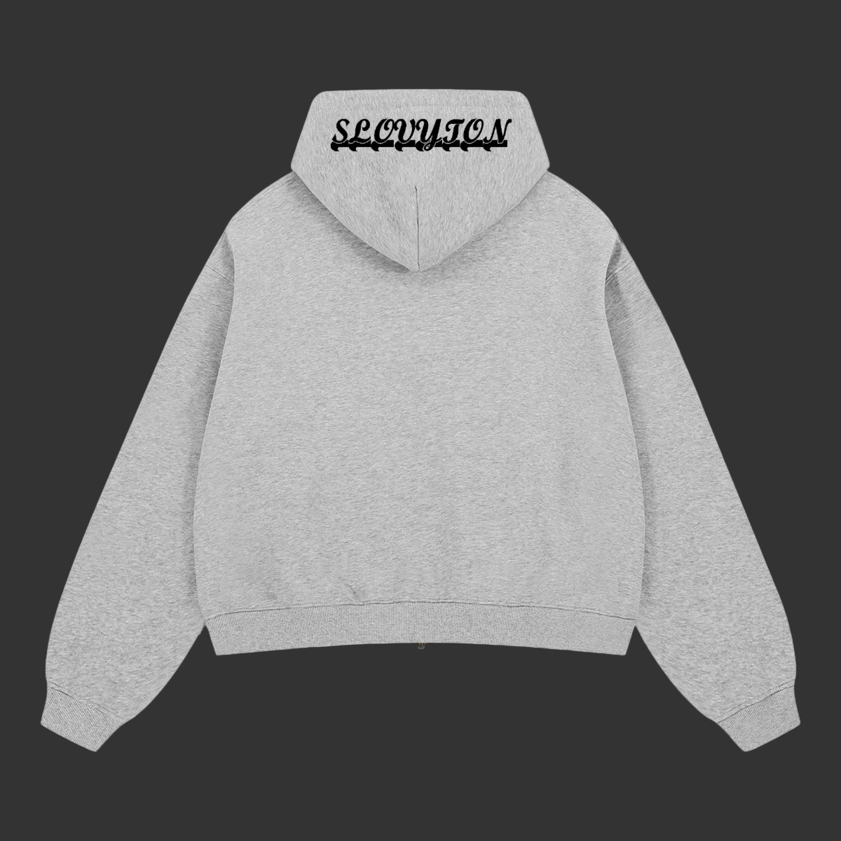 SLOVYTON Unisex Boxy Cropped Fleece Zip-Up Hoodie (380 GSM)