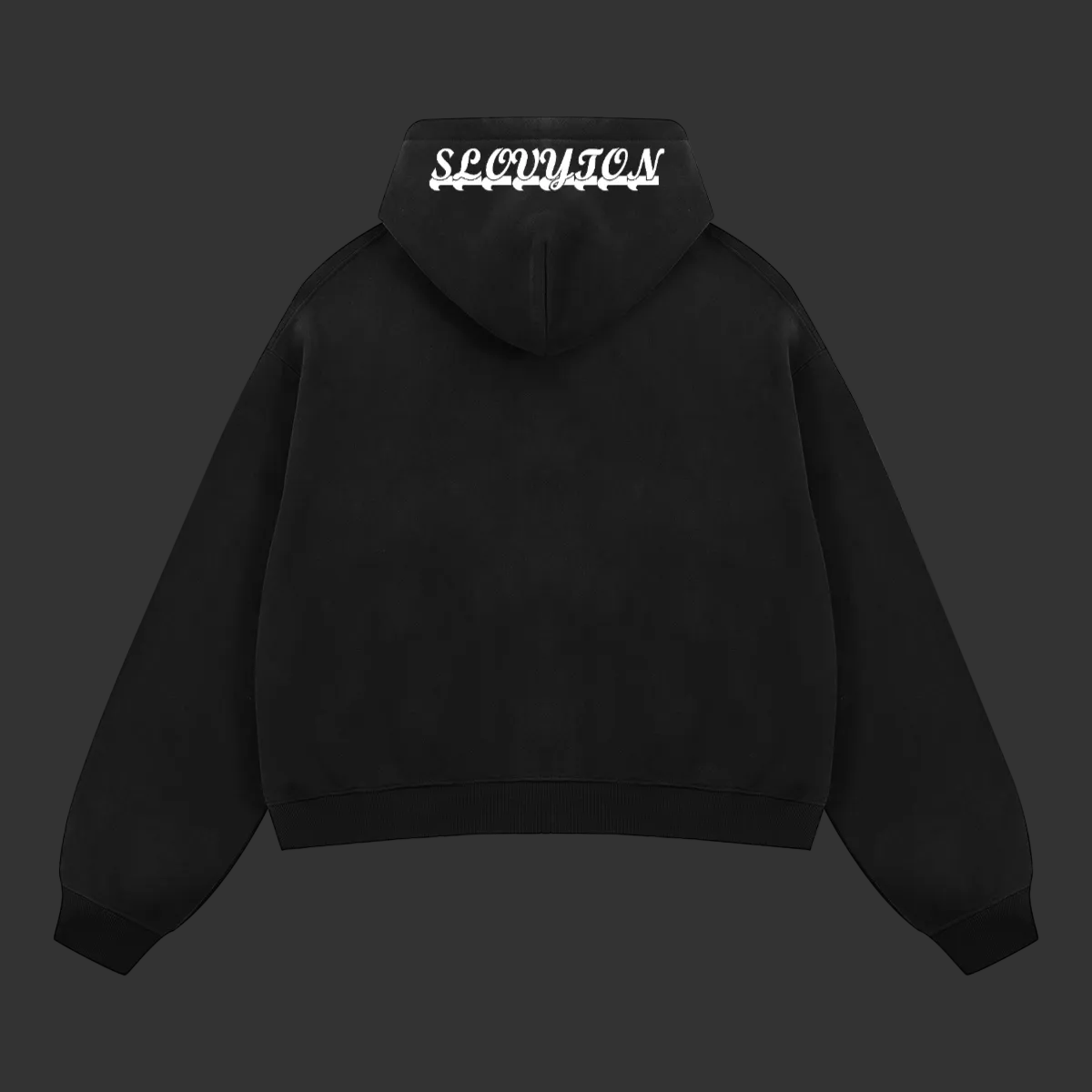 SLOVYTON Unisex Boxy Cropped Fleece Zip-Up Hoodie (380 GSM)