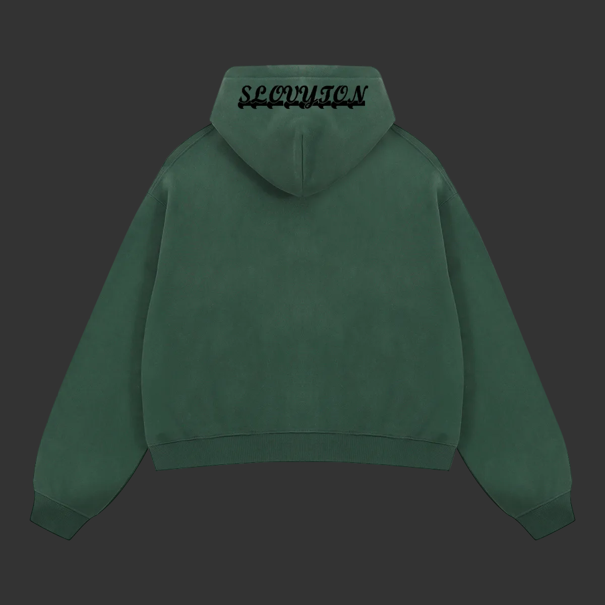 SLOVYTON Unisex Boxy Cropped Fleece Zip-Up Hoodie (380 GSM)