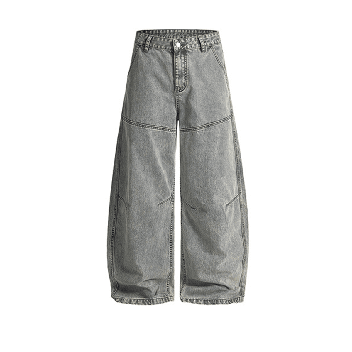 WASHED CURVED BLADE DENIM JEANS