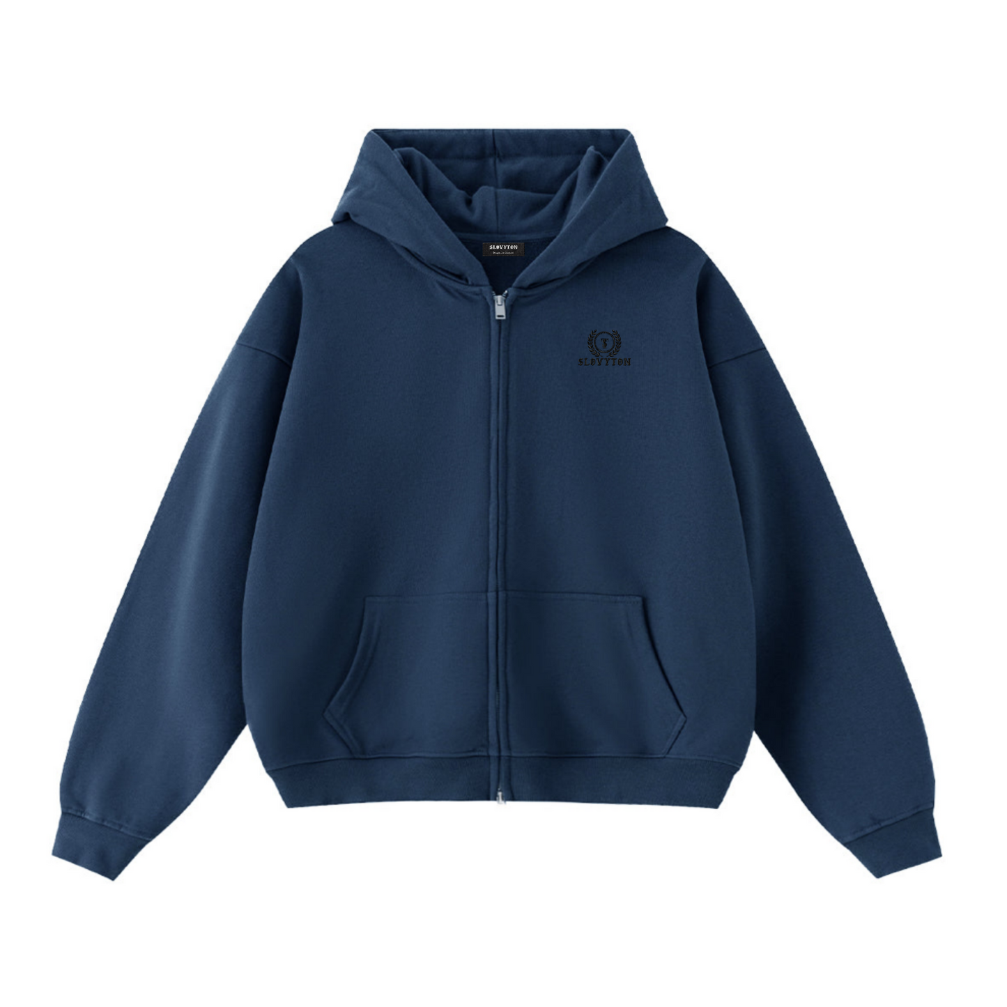 SLOVYTON Unisex Cropped Double-Zip Hoodie (460 GSM)