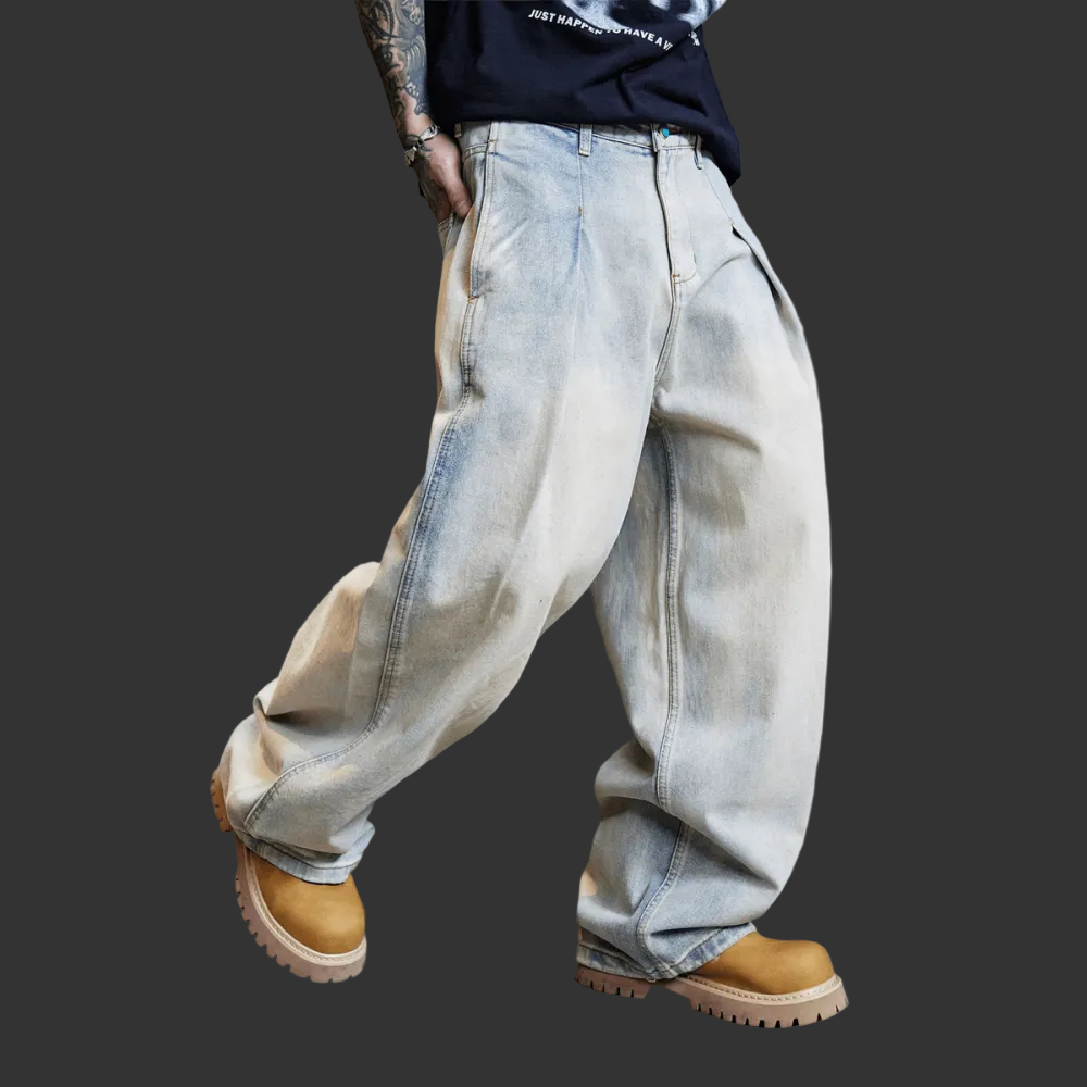 SLOVYTON-Relaxed Wide-Leg Jeans