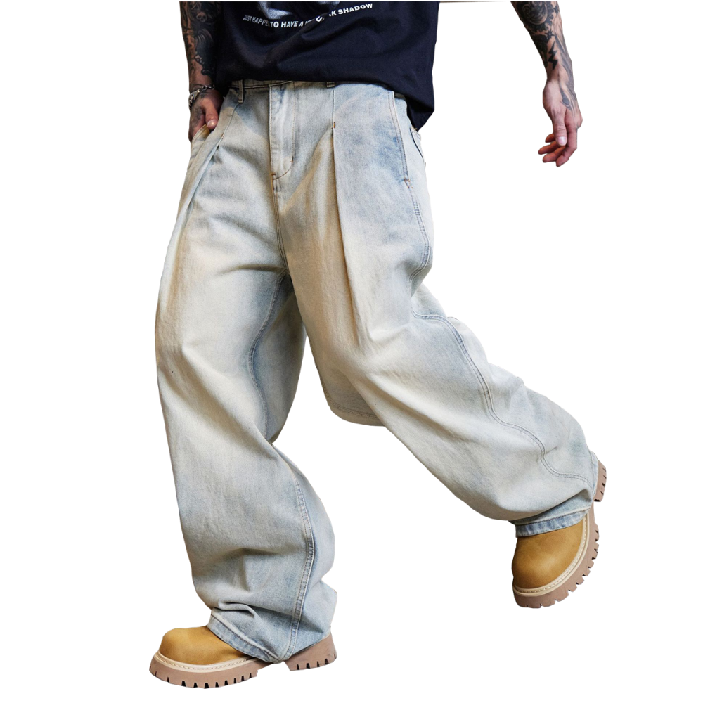 SLOVYTON-Relaxed Wide-Leg Jeans