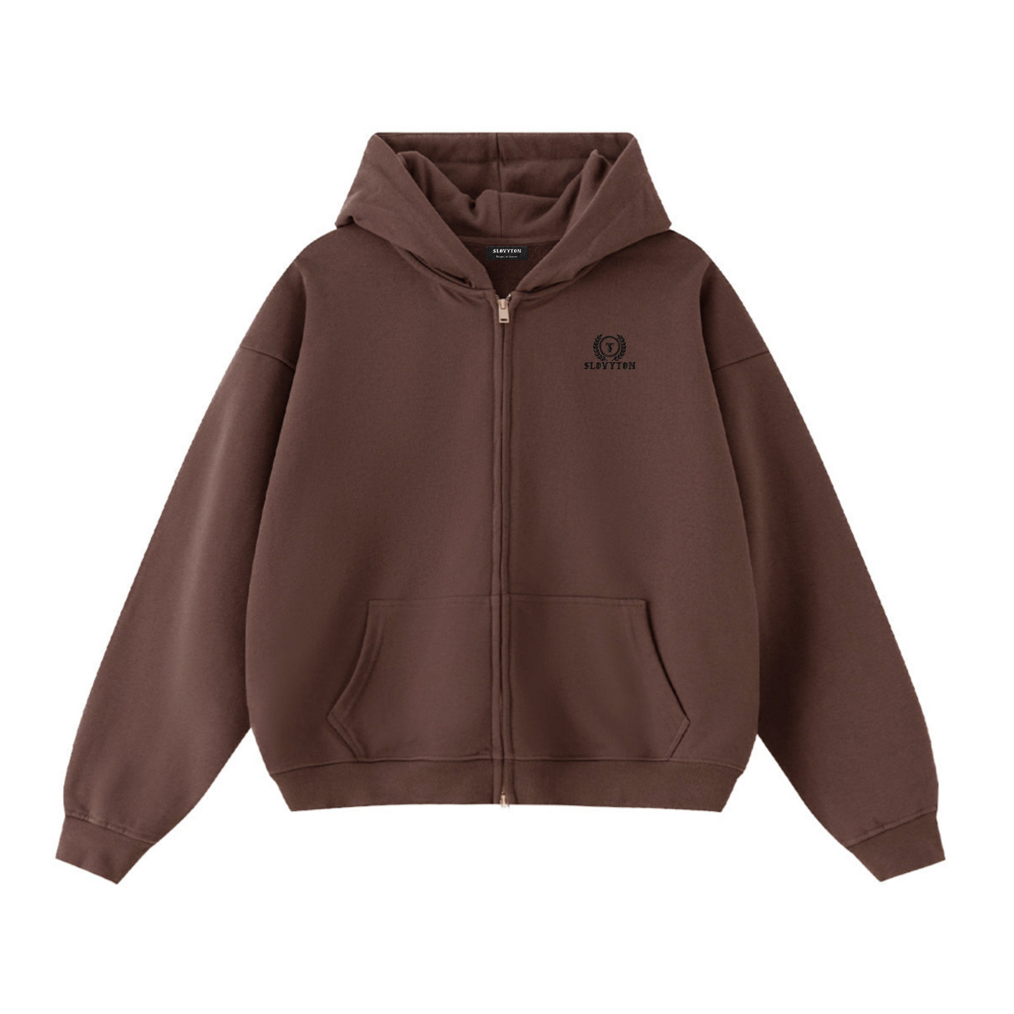 SLOVYTON Unisex Cropped Double-Zip Hoodie (460 GSM)