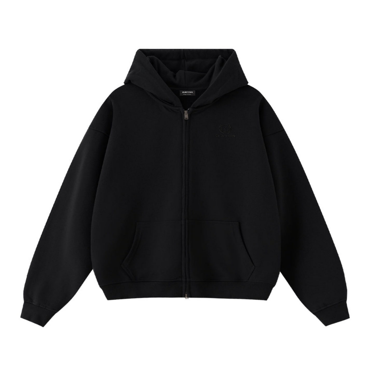 SLOVYTON Unisex Cropped Double-Zip Hoodie (460 GSM)