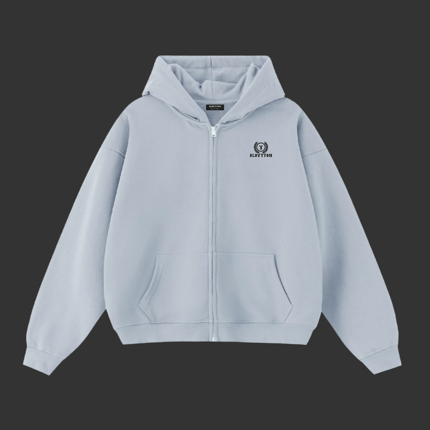 SLOVYTON Unisex Cropped Double-Zip Hoodie (460 GSM)