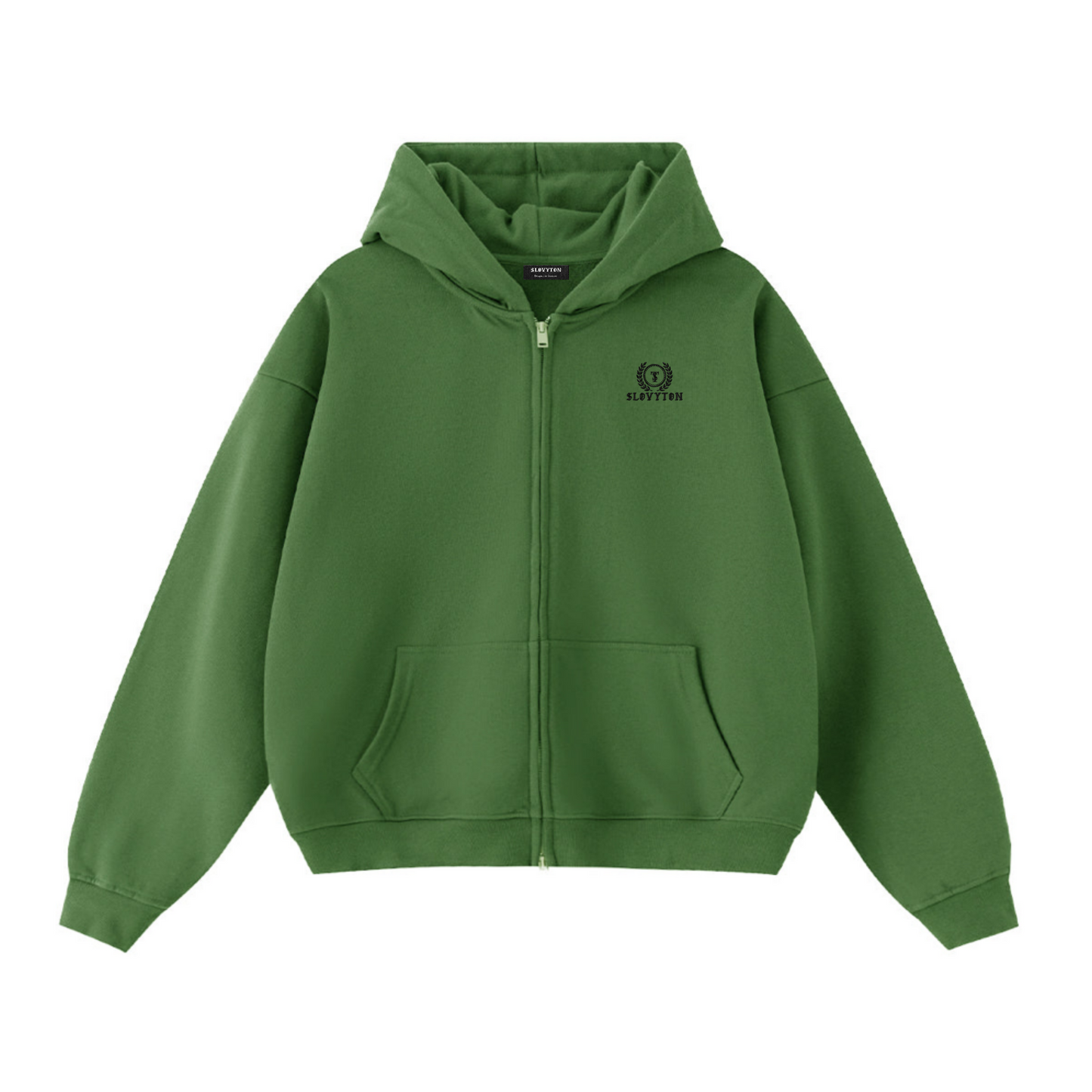 SLOVYTON Unisex Cropped Double-Zip Hoodie (460 GSM)